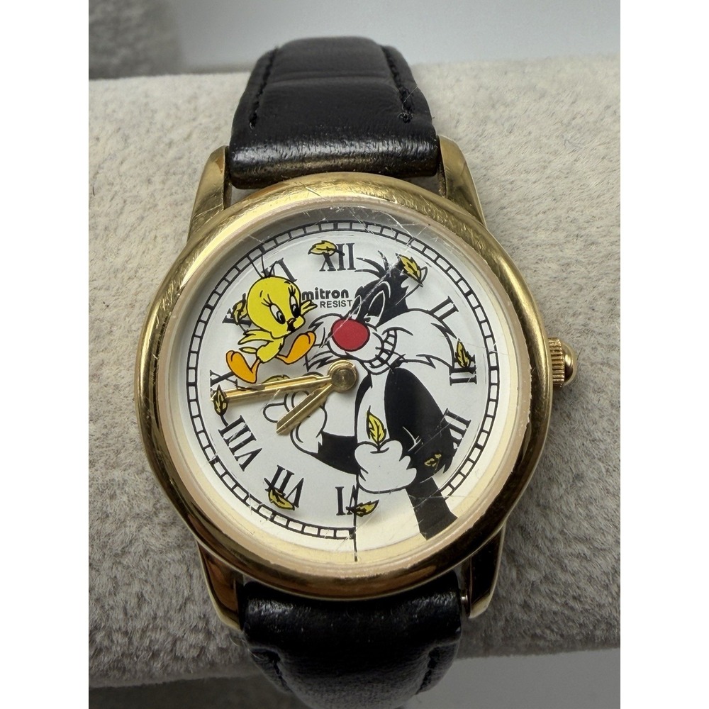 Armitron 2200/353 Warner Bros Ladies 1997‎ Sylvester Tweety New Battery 26MM 7"